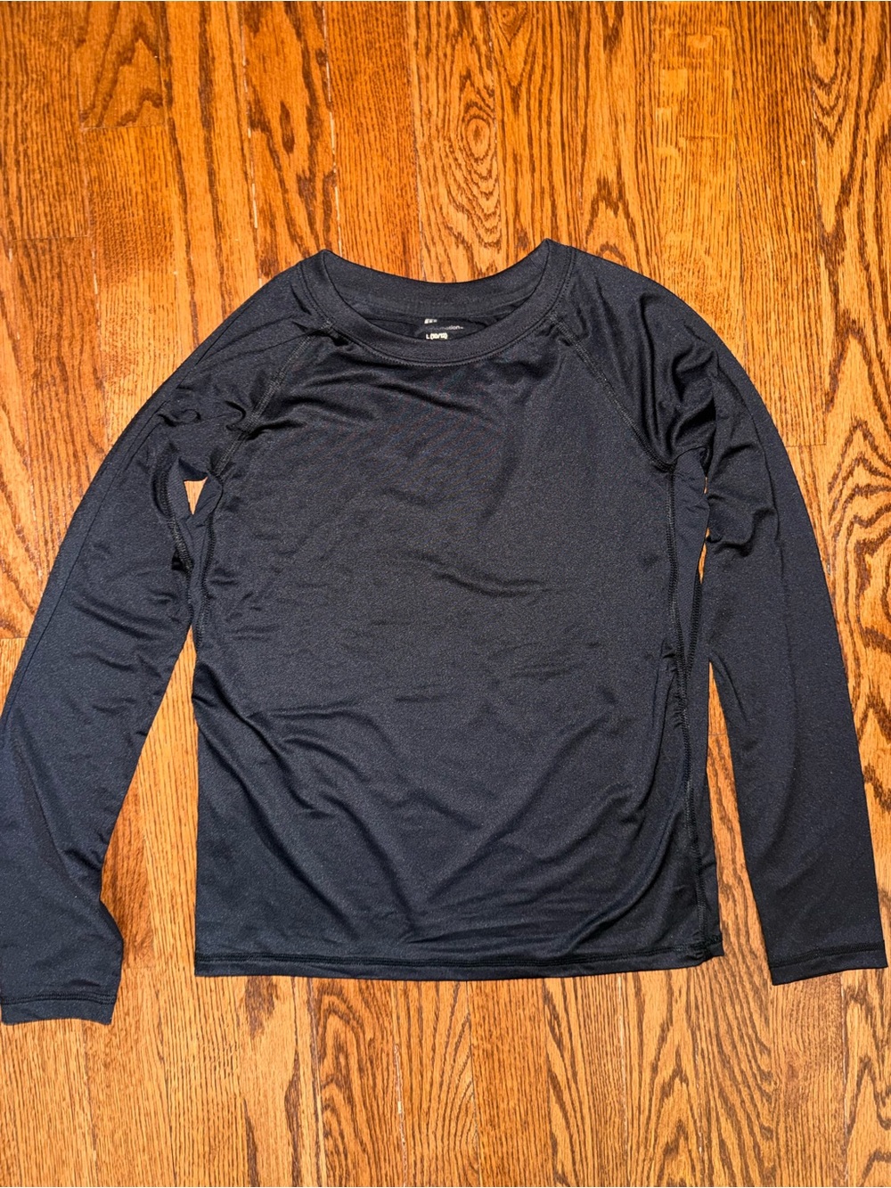 all in motion Black Long-Sleeve Performance Tee